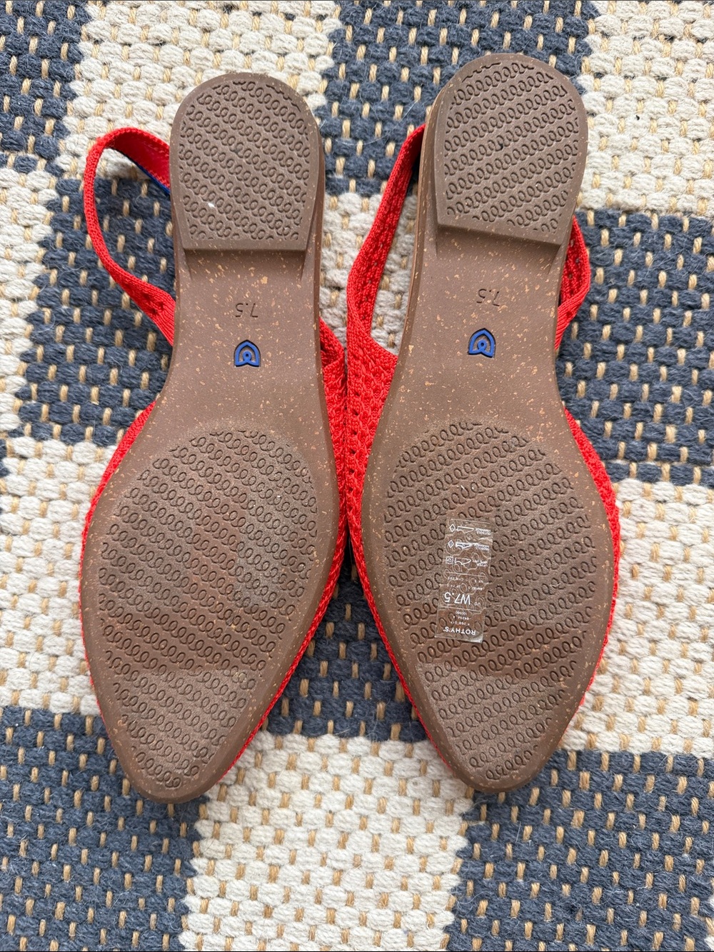 Rothy's Red Knit Pointed Slingback Flats - Picture 3 of 3